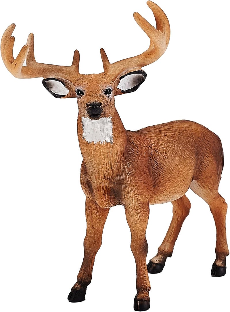 MOJO DEER STAG PAINTED REPLICA WILD ANIMAL COLLECTABLE TOY FIGURES 387038 - Image 2